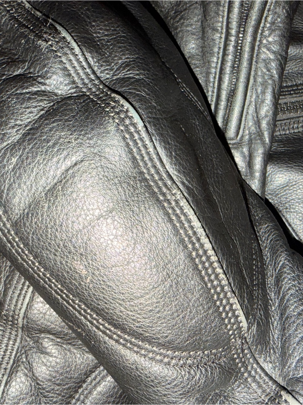 Classic Black Leather Motorcycle Jacket - Women - Picture 5 of 13